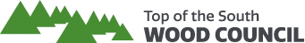 Top of the South Wood Council logo - landscape, black