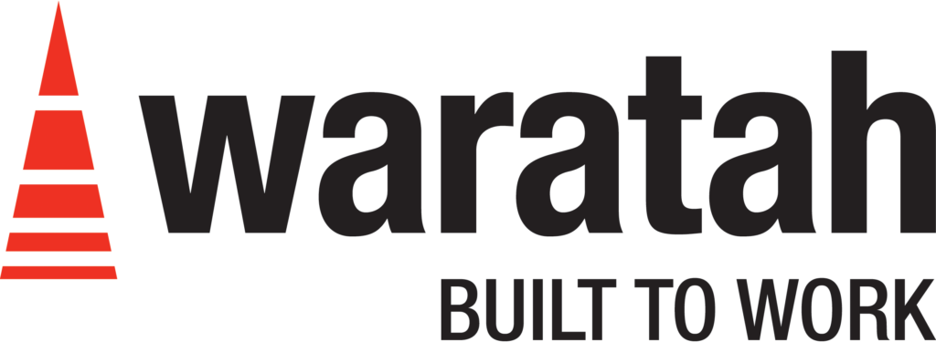 Waratah logo. text: Waratah, Built to work